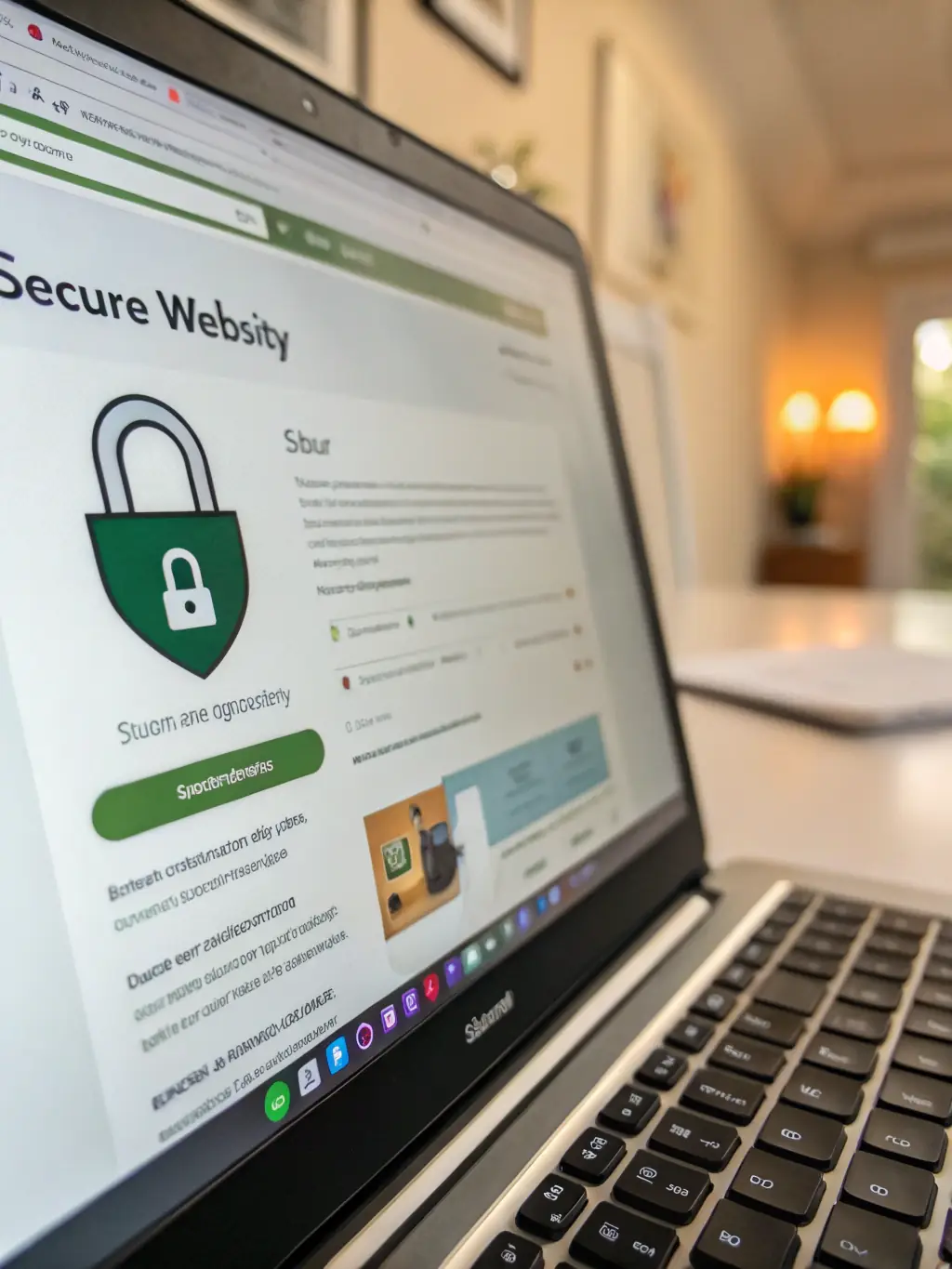 A secure payment gateway interface displayed on a computer screen, emphasizing the importance of secure financial transactions.
