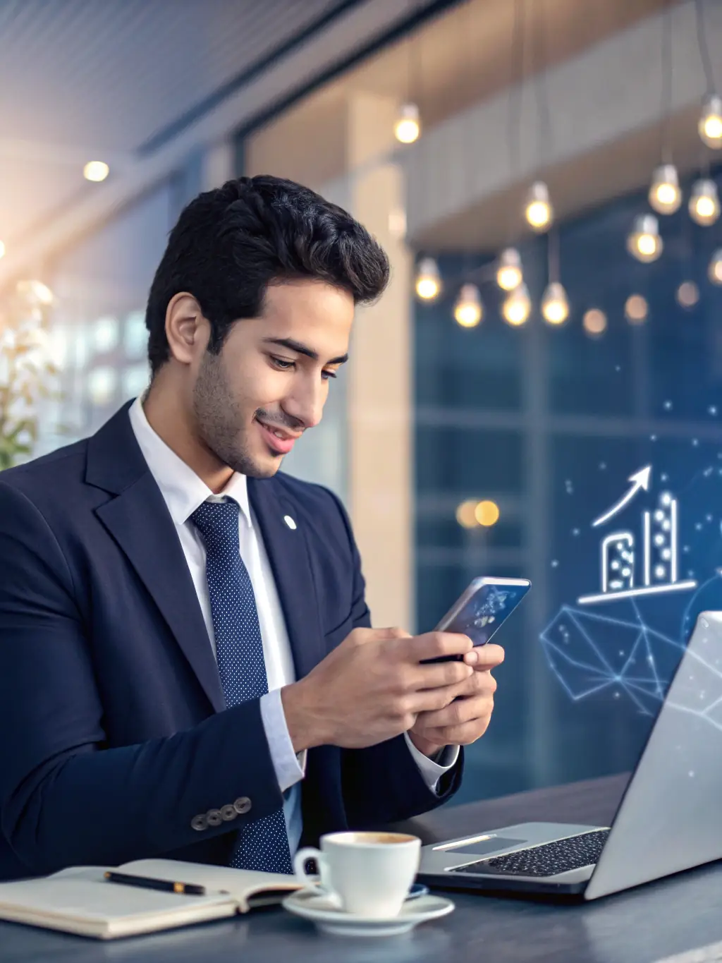 A person using a mobile banking app on their smartphone, showcasing the convenience of digital banking services.