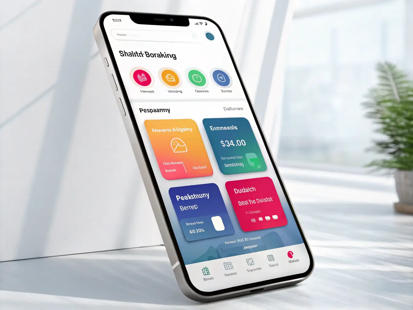 A digital interface showing various banking apps and services available in Europe, highlighting the digital banking landscape.